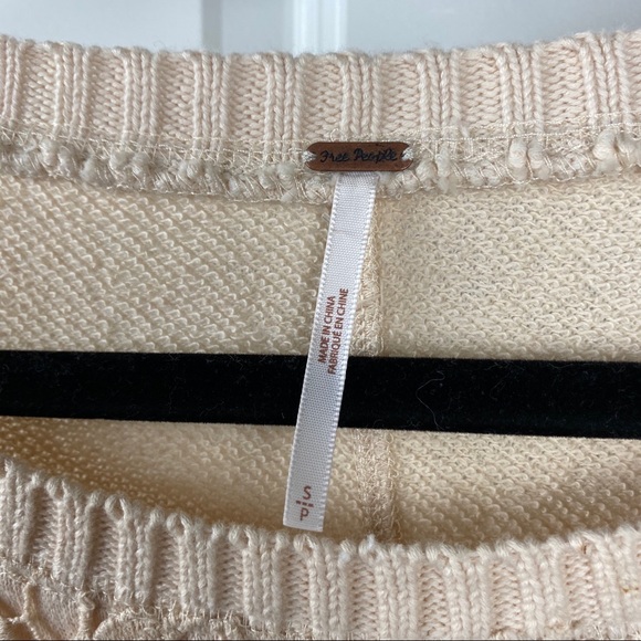 Free People Pretty Rad Pullover Open Back Crochet - Picture 3 of 4